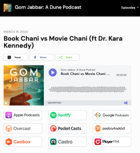 Gom Jabbar Dune Podcast episode on Chani